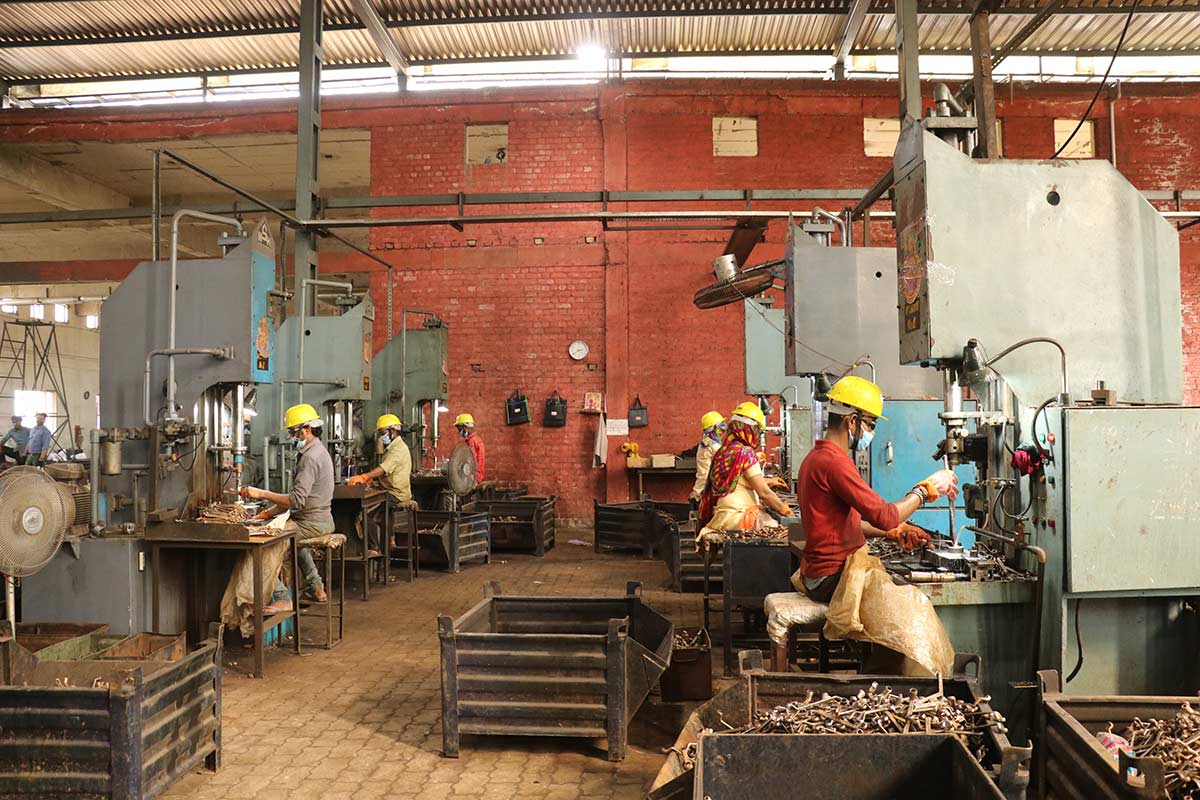 Hand tool manufacturing production line at Deeps Tools