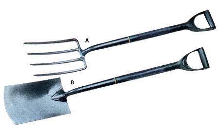 DIGGING FORK & SPADE