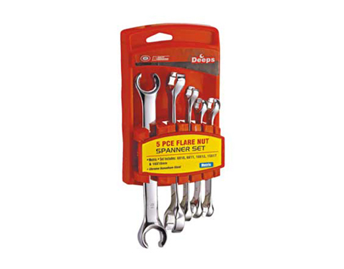 Combination, double open end, ring and flare nut wrench packaging